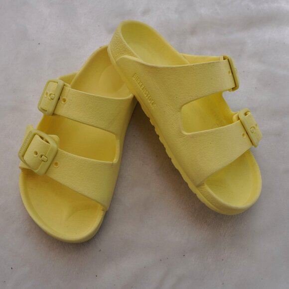 Birkenstock EVA Arizona Sandals Yellow Size 27 Lightweight Waterproof‎ Slides - Picture 1 of 7